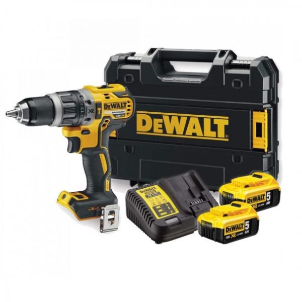 Masina de gaurit si insurubat cu percutie, cu acumulatori Dewalt DCD796P2, 18V/5.0Ah, cuplu maxim 70 Nm, 2 acumulatori, incarcator, valiza de transport - imagine 4