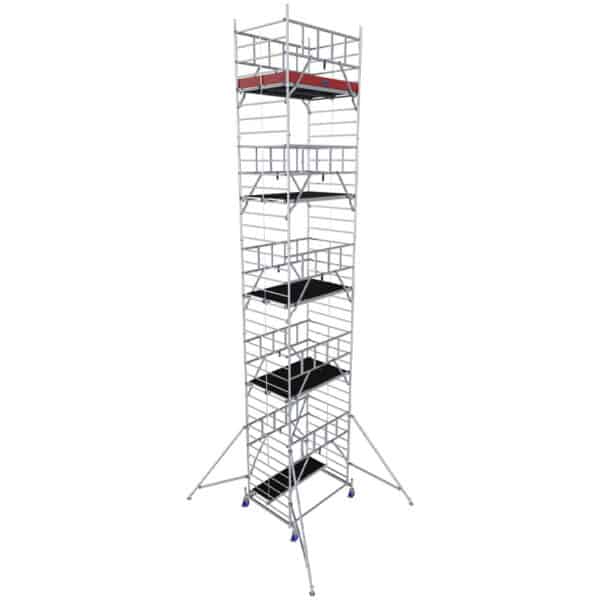 Schela Protec XXL 1,2 x 2m, aluminiu, inaltime lucru 11,3m, inaltime max. platforma 9,3m - imagine 2