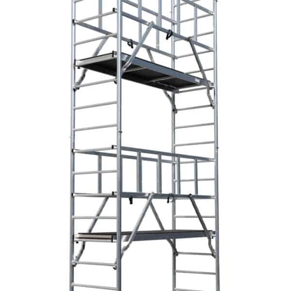 Schela Protec XXL 1,2 x 2m, aluminiu, inaltime lucru 10,3m, inaltime max. platforma 8,3m - imagine 2