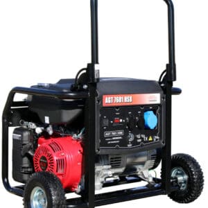 Generator de curent monofazat AGT 7601 HSB, 6,6 kW, motor HONDA GX390, rezervor 25 L, pornire la sfoara
