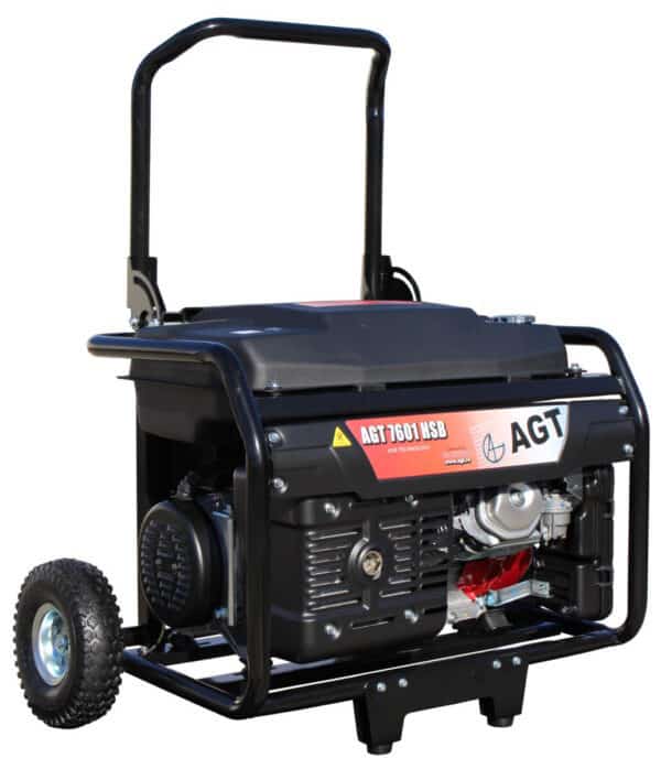 Generator de curent monofazat AGT 7601 HSB, 6,6 kW, motor HONDA GX390, rezervor 25 L, pornire la sfoara - imagine 2