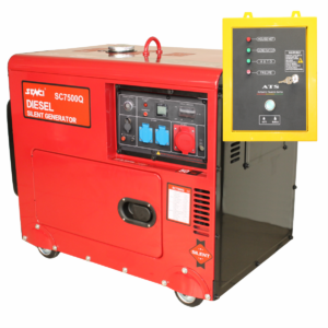 Generator SC7500Q-3, Putere max. 6 kVA/4,8 kW, 400/230V, ATS&AVR, motor Diesel