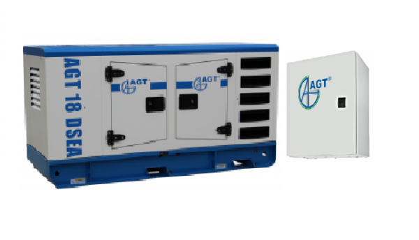 Generator diesel insonorizat trifazat 18 KVA - AGT18DSEAPTS cu panou de automatizare (ATS) inclus