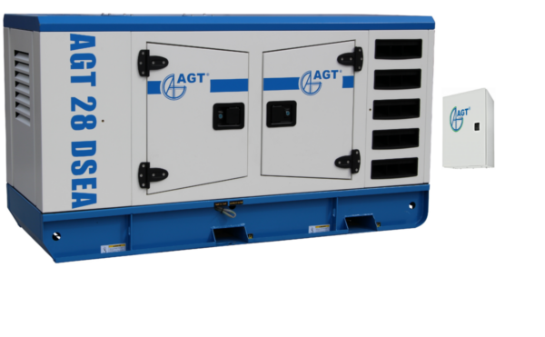 Generator diesel insonorizat trifazat 28 KVA - AGT 28 DSEA cu panou de automatizare (ATS) inclus