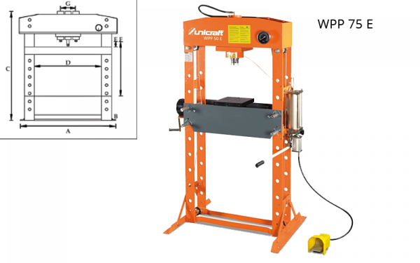 Presa hidraulica de atelier WPP 75 E
