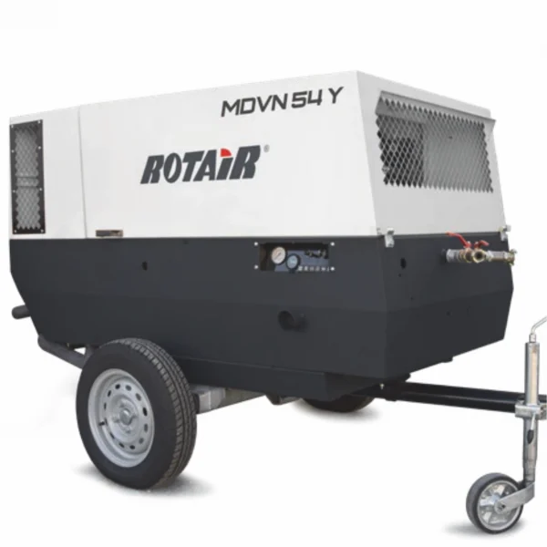 Motocompresor Rotair MDVN 54Y 5400l/min 7bar motor Yanmar cu bara tractare fixa doar pentru santier - imagine 2