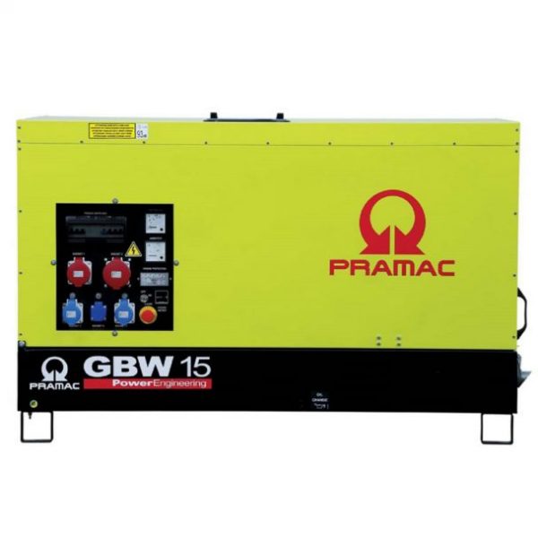 Generator de curent diesel Pramac GBW15Y_S_M, trifazat, 13.46 kVA, panou manual, carcasa insonorizata - imagine 2