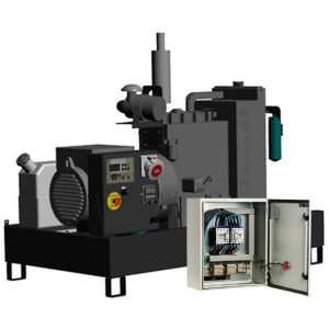 Generator de curent diesel Pramac GBW10Y_A, trifazat, 8.92 kVA, panou automat, fara carcasa insonorizata, panou transfer LTS