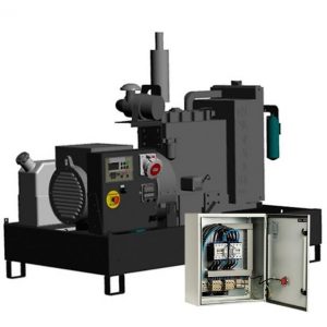 Generator de curent diesel Pramac GBW22Y_A, trifazat, 19.03 kVA, panou automat, fara carcasa insonorizata, panou transfer LTS