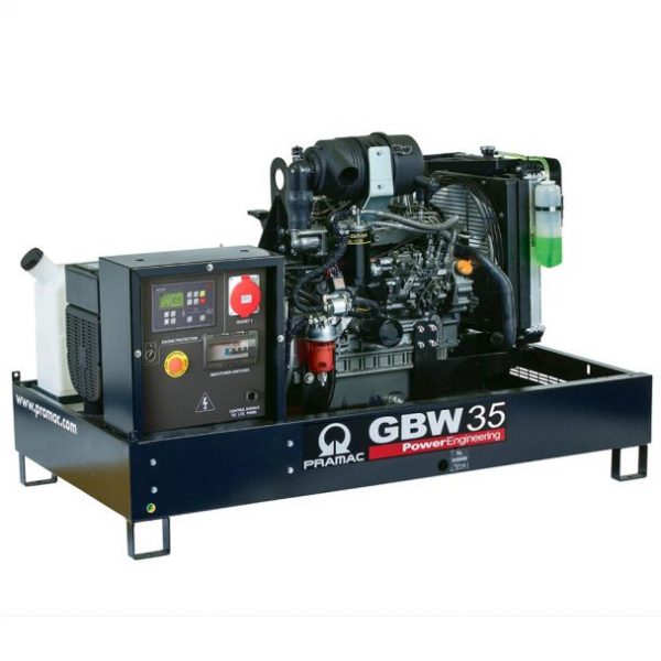 Generator de curent diesel Pramac GBW35Y, trifazat, 37.34 kVA, panou automat, fara carcasa insonorizata - imagine 2