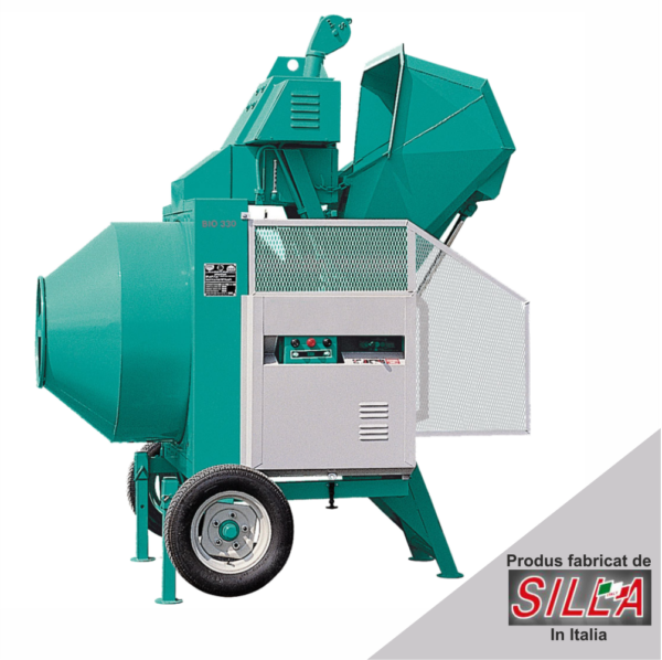 Betoniera semi-automata BIR 400, motor 400V, 3.0 kW, capacitate 400 l, productie beton 8 mc/ora