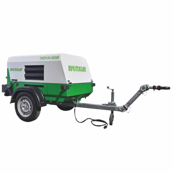 Motocompresor ROTAIR MDVN 32B debit 3100l/min, 7 bar motor Briggs&Stratton 40 CP, poate fi remorcat pe drumurile publice