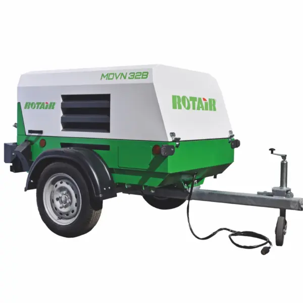 Motocompresor ROTAIR MDVN 32B debit 3100l/min, 7 bar motor Briggs&Stratton 40 CP, poate fi remorcat pe drumurile publice - imagine 3