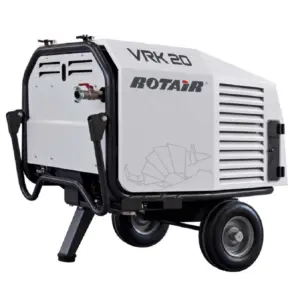 Motocompresor ROTAIR VRK 20 AE presiune 8 bar debit 1600 l/min motor Honda + kit sablare