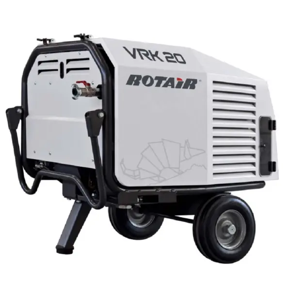 Motocompresor ROTAIR VRK 20 AE presiune 8 bar debit 1600 l/min motor Honda + kit sablare