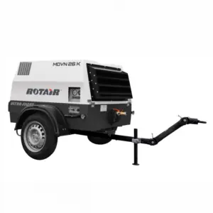 Motocompresor ROTAIR MDVN 26K Eco 5 2500 l/min/6.5bar motor Kubota 25cp tractabil santier+kit sablare