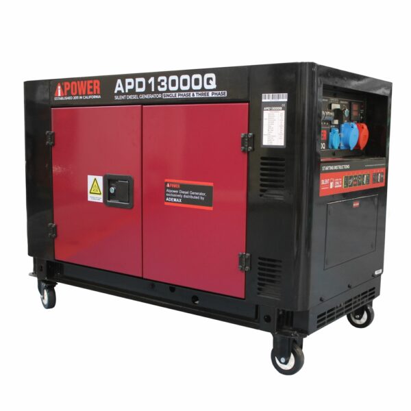 Generator de curent insonorizat AiPower APD13000Q putere maxima 11,0kW 230/400V Diesel ATS inclus - imagine 6