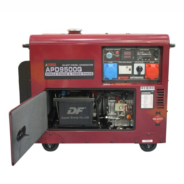 Generator de curent insonorizat AiPower APD9500QFA putere maxima 6,5kW 230/400V Diesel - imagine 2