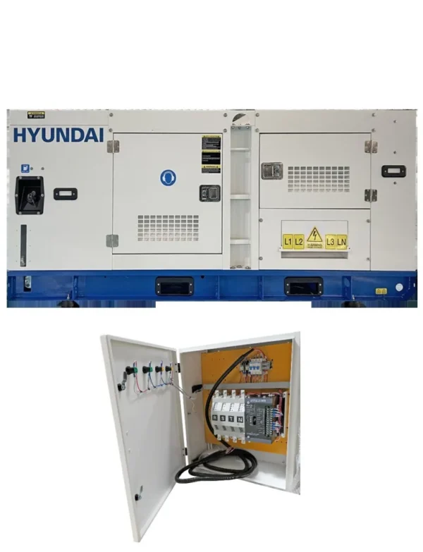 Generator de curent trifazat cu motor diesel HYUNDAI DHY90L cu panou de automatizare (ATS) inclus