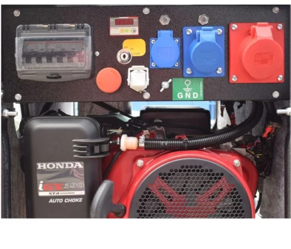 Generator de curent GENMAC CombiPro G5500HC-M P maxim 4,6 KW/400V 1,5 KW/230V motor Honda GX270 - imagine 3