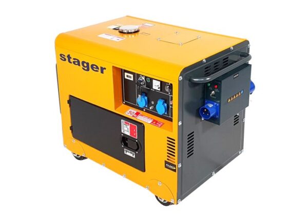 Generator insonorizat Stager DG 5500S+ATS 5kVA, monofazat, diesel, pornire electrica, automatizare