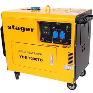 Generator insonorizat Stager YDE7000TD 5kVA, 20A, 3000rpm, monofazat, diesel, pornire electrica