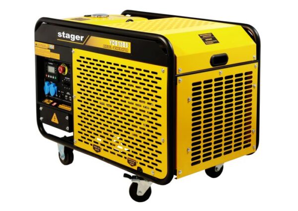 Generator open-frame Stager YDE12E3 12kVA, 16A, 3000rpm, trifazat, diesel, pornire electrica