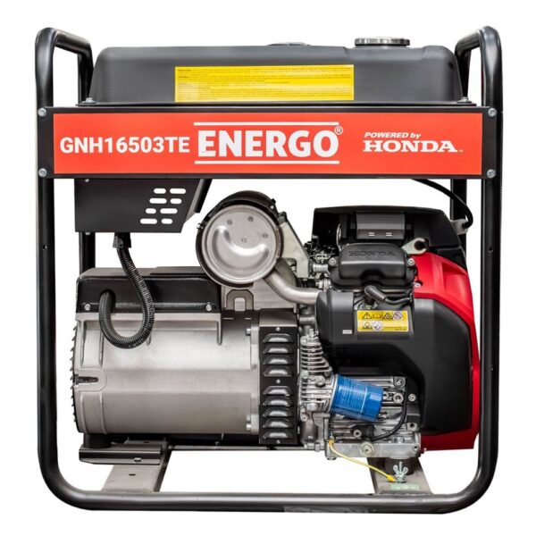Generator portabil GNH16503TE cadru deschis Pmax 8.0kW/230V-12.4kW /400V rezervor 45L benzina Honda GX690 start electric ENERGO
