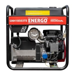Generator portabil GNH18503TE cadru deschis Pmax 9.0kW/230V-13.8kW/400V rezervor 45L benzina Honda iGX800 cu AVR start electric ENERGO