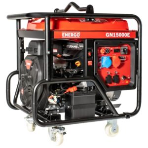 Generator portabil GN15000E cadru deschis Pmax 17.1kW/230V-19kW/400V rezervor 50L benzina R999D start electric ENERGO