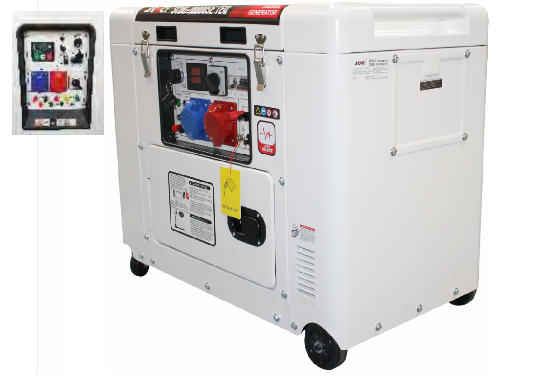 Generator SCDG10000SE TEQ, Putere max. 7,5 kW / 9.4 kVA, 400/230V, AVR, motor Diesel cu ATS inclus 1 Generator SCDG10000SE TEQ, Putere max. 7,5 kW / 9.4 kVA, 400/230V, AVR, motor Diesel cu ATS inclus
