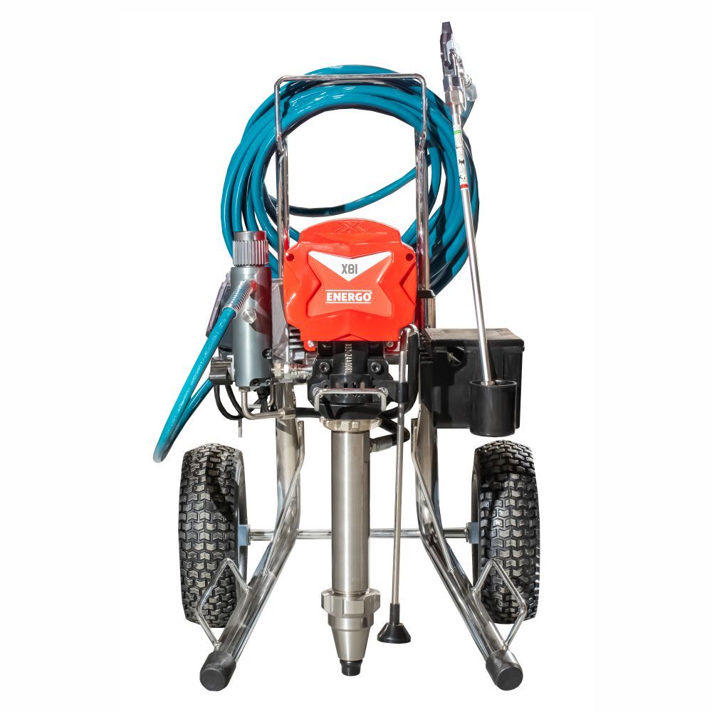 Pompa vopsit airless X81 cu piston debit 8.0L/min Pmax 227 bari 4500W 230V ENERGO 1 Pompa vopsit airless X81 cu piston debit 8.0L/min Pmax 227 bari 4500W 230V ENERGO