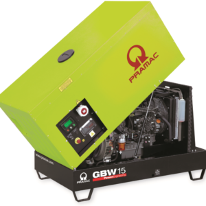Generator de curent diesel Pramac GBW15P, motorizare Perkins, trifazat, 14.31 kVA, cu carcasa insonorizanta
